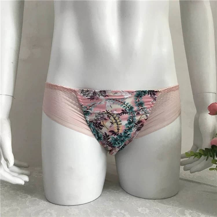 Slip Elasticizzati da Uomo con Grafiche Floreali, Regalo per Feste, Costumi per Spettacoli dal Vivo, Abbigliamento per Feste Private FKK, LGBQT, Stile Harajuku