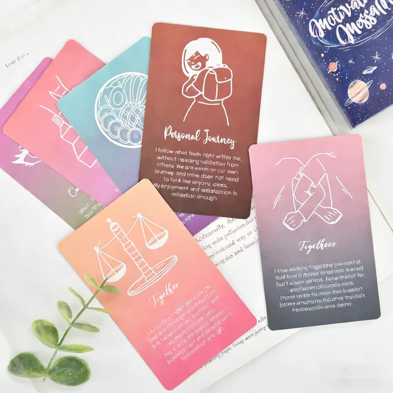 52 Carte per Scatola di Affermazioni Positive per Meditazione, Ispirazionali e Motivazionali, Regalo per la Cura di Sé e il Benessere Quotidiano