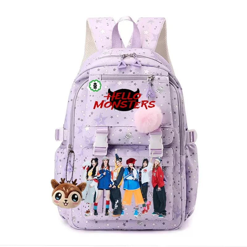 BABYMONSTER CHOOM High Quality Backpacks Y2K girl student schoolbag Ahyeon Rora Asa Ruka CHIQUITA PHARITA cartoon plush keychain