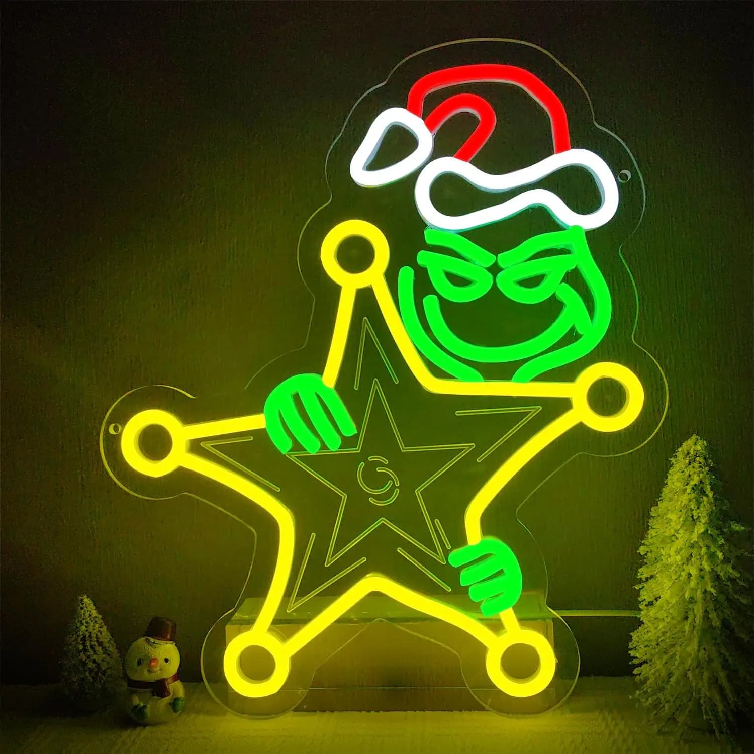 Insegna al neon di Natale Illuminazione per interni Luce LED dimmerabile USB per camera da letto Home Bar Sala giochi Decor Luce notturna regalo personalizzata