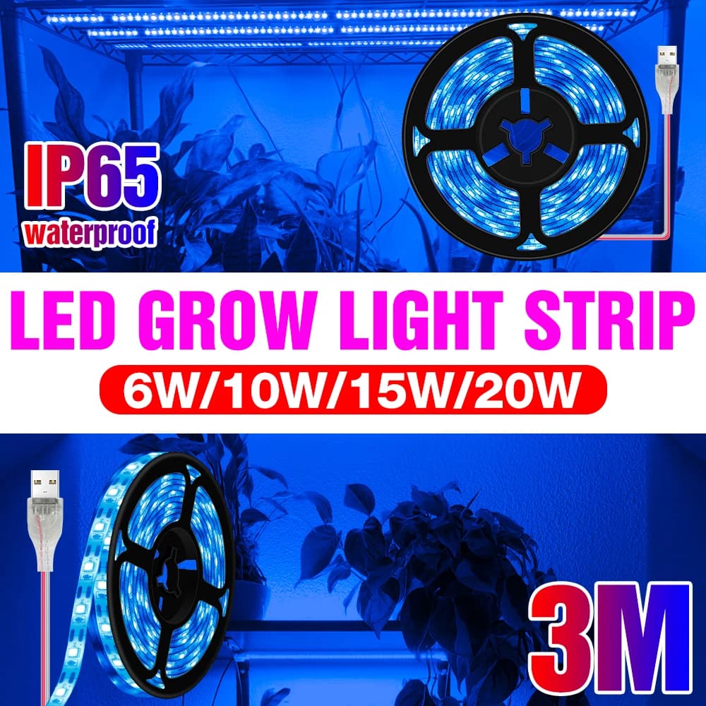 LED Grow Light Full Spectrum Phytolamp USB Plant Lights Flexible Plant Growing Flowers Seeds for Indoor Growbox Hydroponics Phyto Lamp