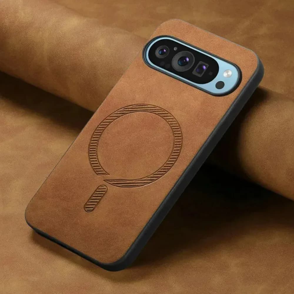 Custodia per telefono con pannello posteriore in pelle magnetica di lusso per Google Pixel 10 Pro XL 9A 8A 7A 8 9 Pro per copertura Magsafe