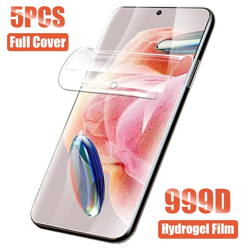 5PCS Hydrogel Film For Xiaomi Redmi Note 15 14 13 12 Pro Plus 5G Screen Protector For Redmi Note 11 10 9 Pro 9S 10S 11S 12S