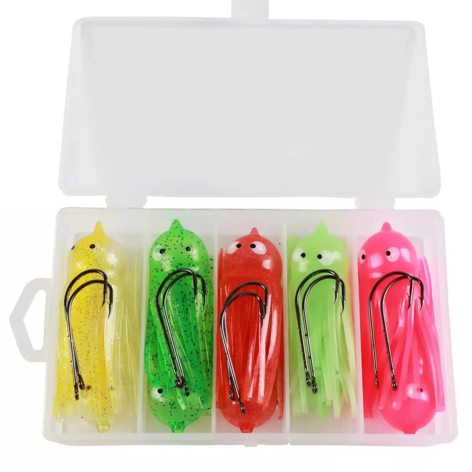 FREE FISHER 10 Pieces / Box Soft Dust Shaped baits, Soft Fishing Gonna baits, Tuna baits 9,5cm/8g, Sharp Ames Artificial bait, Fishing equipment