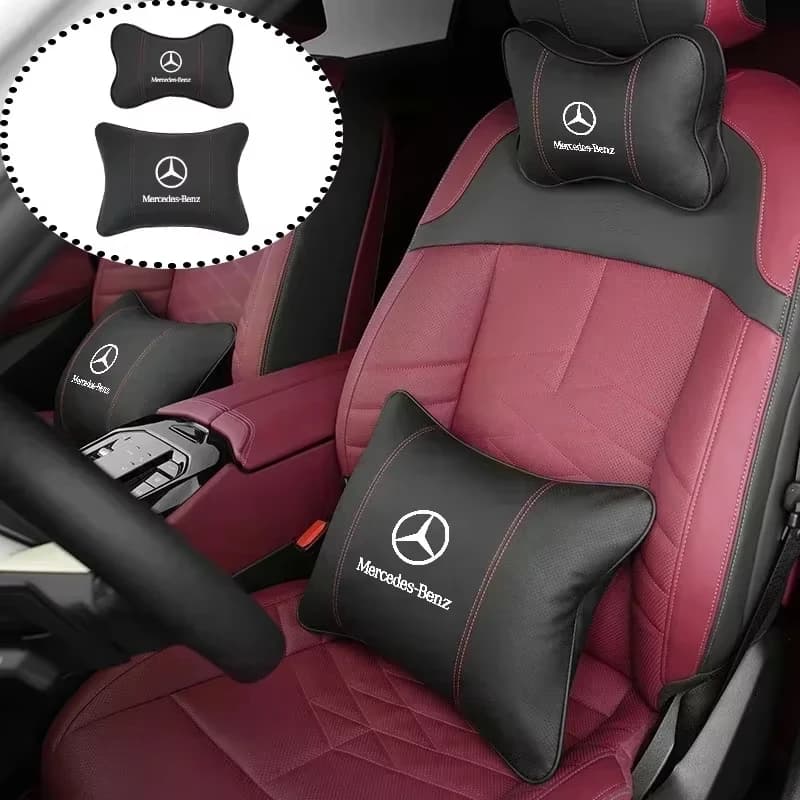 Car Headrest Pillow Neck Cushion Lumbar Support For Mercedes Benz AMG A C E Class W201 W210 W108 W204 W205 W203 W211 W124 W177