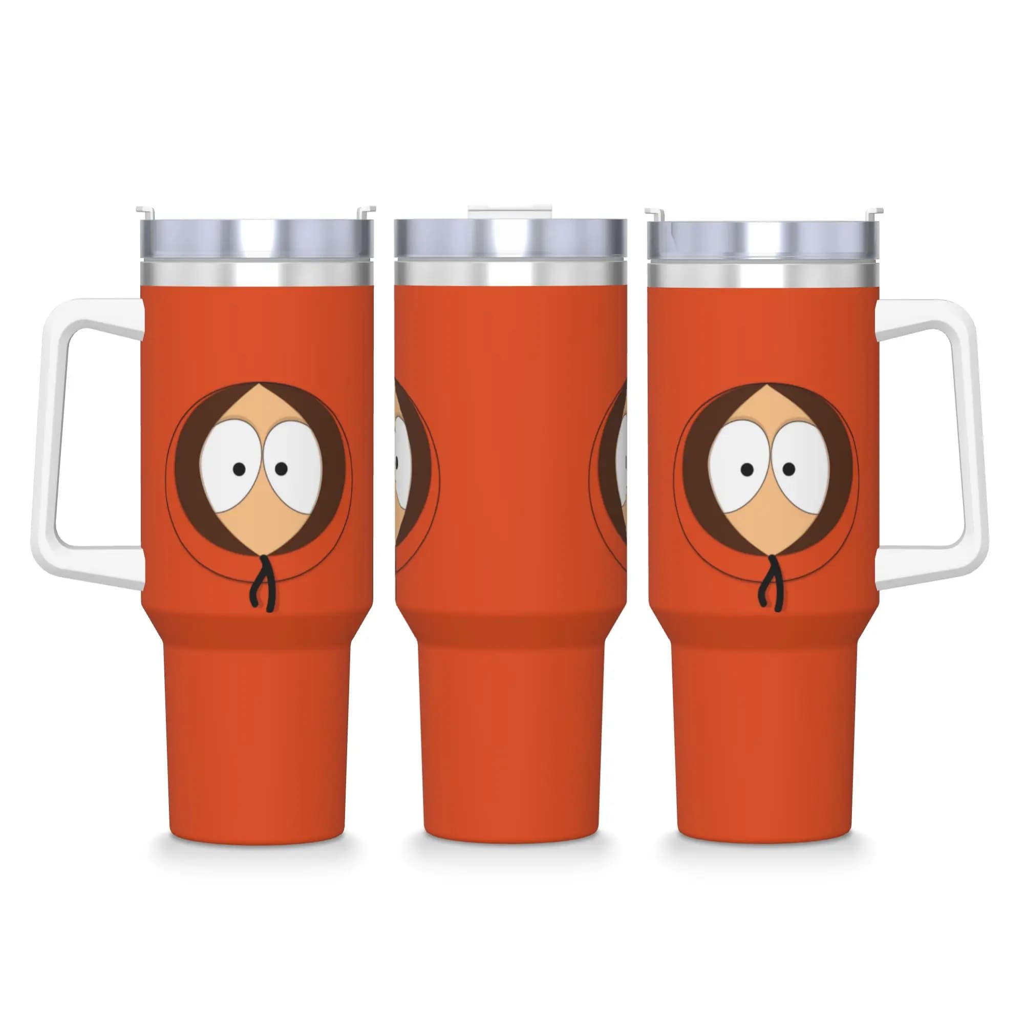 Tazza Termica in Acciaio Inox con Design South-Parks Cartoon Kenny, Bicchiere per Bevande Calde, Tazza da Campeggio, Bottiglia d'Acqua