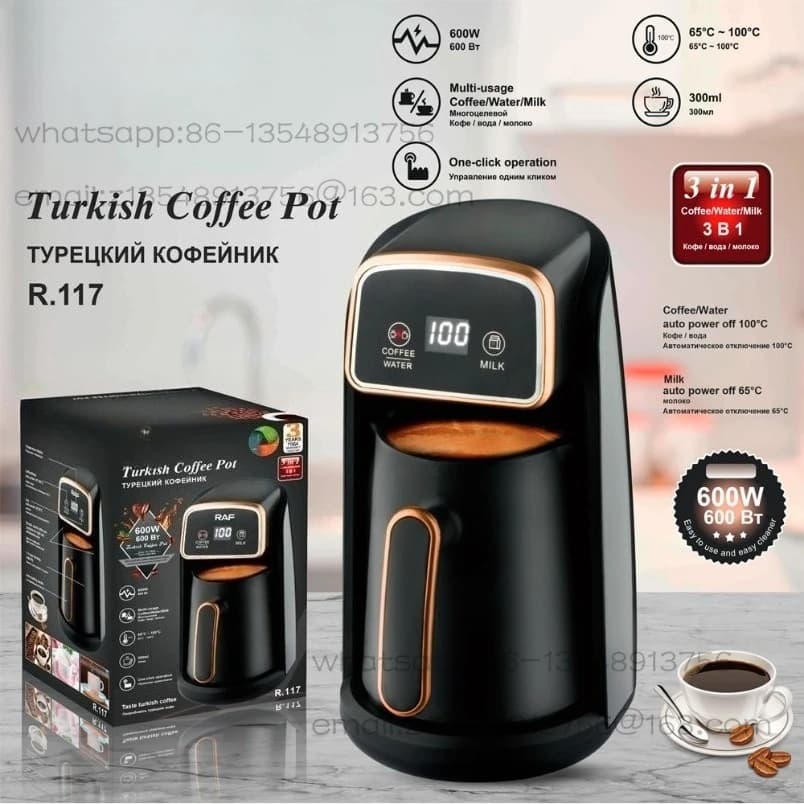 Caffettiera turca standard europea, bollitore elettrico resistente alle alte temperature