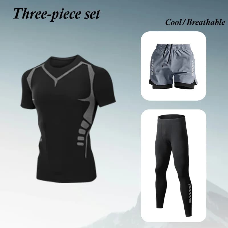 Men's Sportswear Quick Drying, High Elasticity Suit for Running, Basket, Spring Cycling and Summer