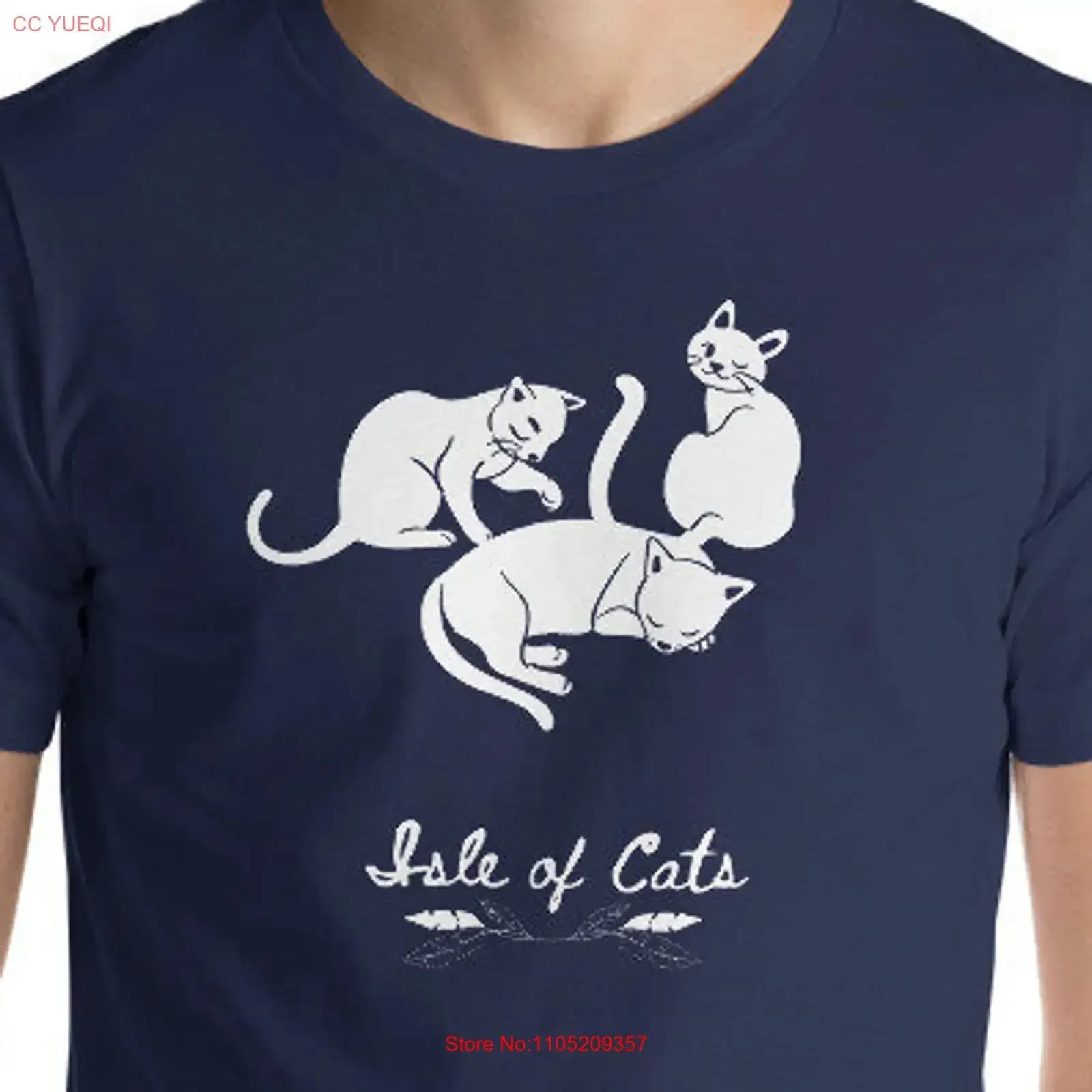 T-shirt da gioco da tavolo dell'Isola dei gatti vintage lavata unisex casual versatile morbida moda traspirante streetwear allungato