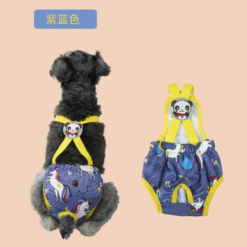 Cute Dog Cartoon Diaper Harness Dog Clothes for Female Dogs Pet Safety Pants Ropa De Perro Ropa Para Perro Pet Dog Costume
