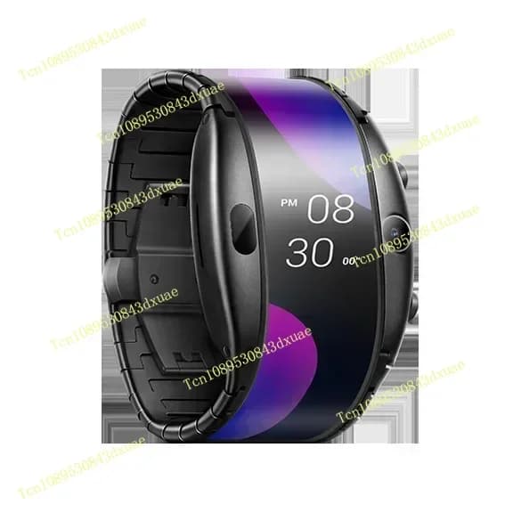 Bluetooth Smart Watch Alpha Flexible Display SmartWatch 4G Internet Mobile Heart Rate Detection GPS Positioning