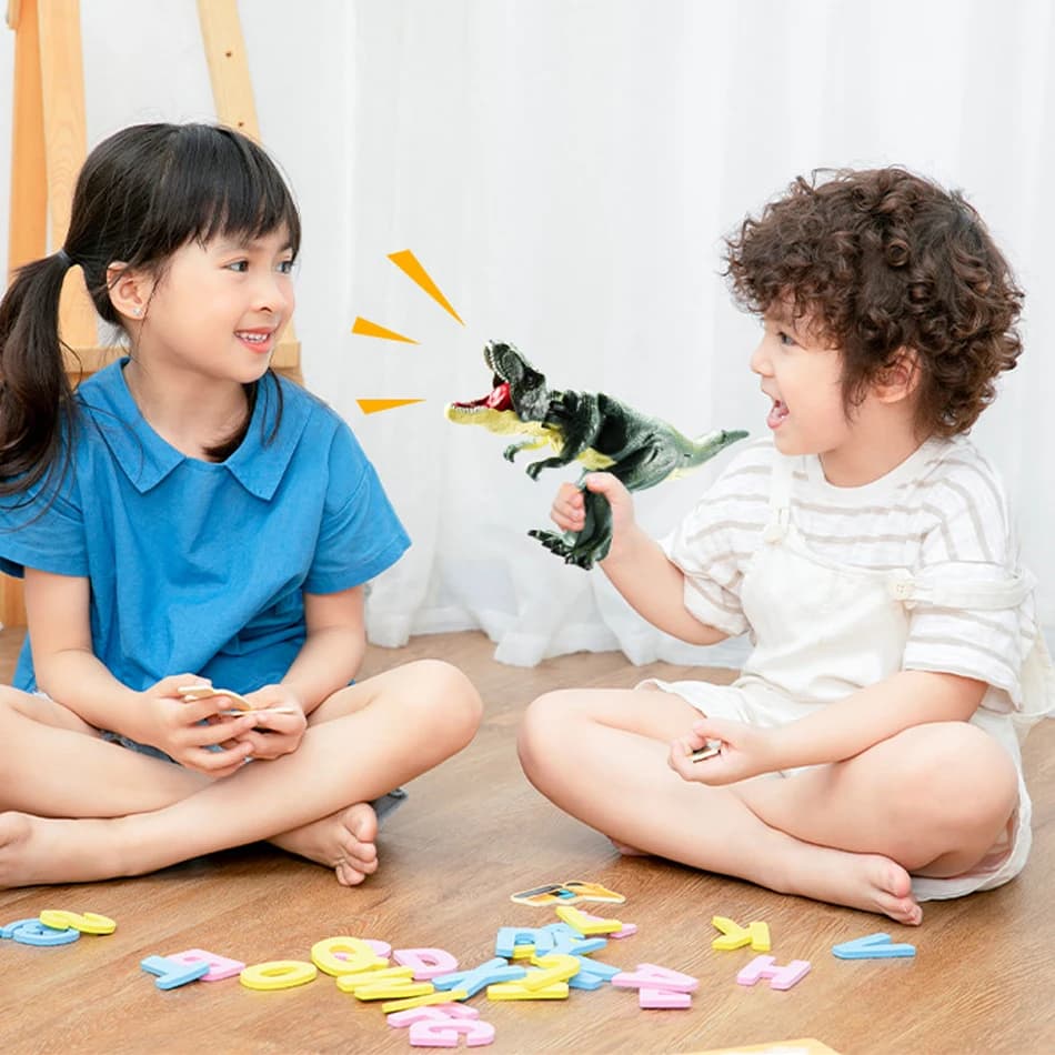 Giocattolo Dinosauro Zazaza con Pistola, Giocattoli Antistress con Suoni, Regali Creativi Telescopici per Bambini