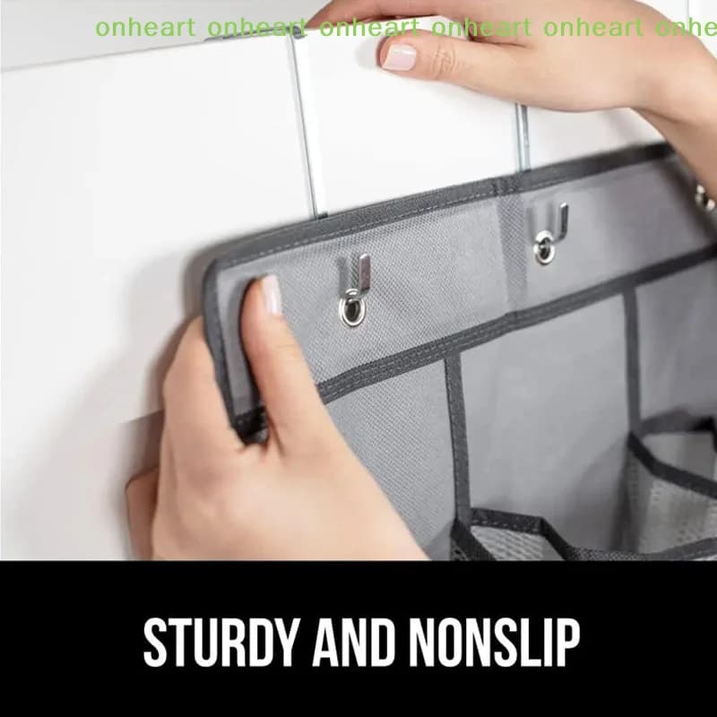 [C]Storage Rack Mesh Pocket Clear Hanging Over The Door Box 12/24 Grids Wall-Mounted Sundries Shoe Organiser Fabric Closet Bag