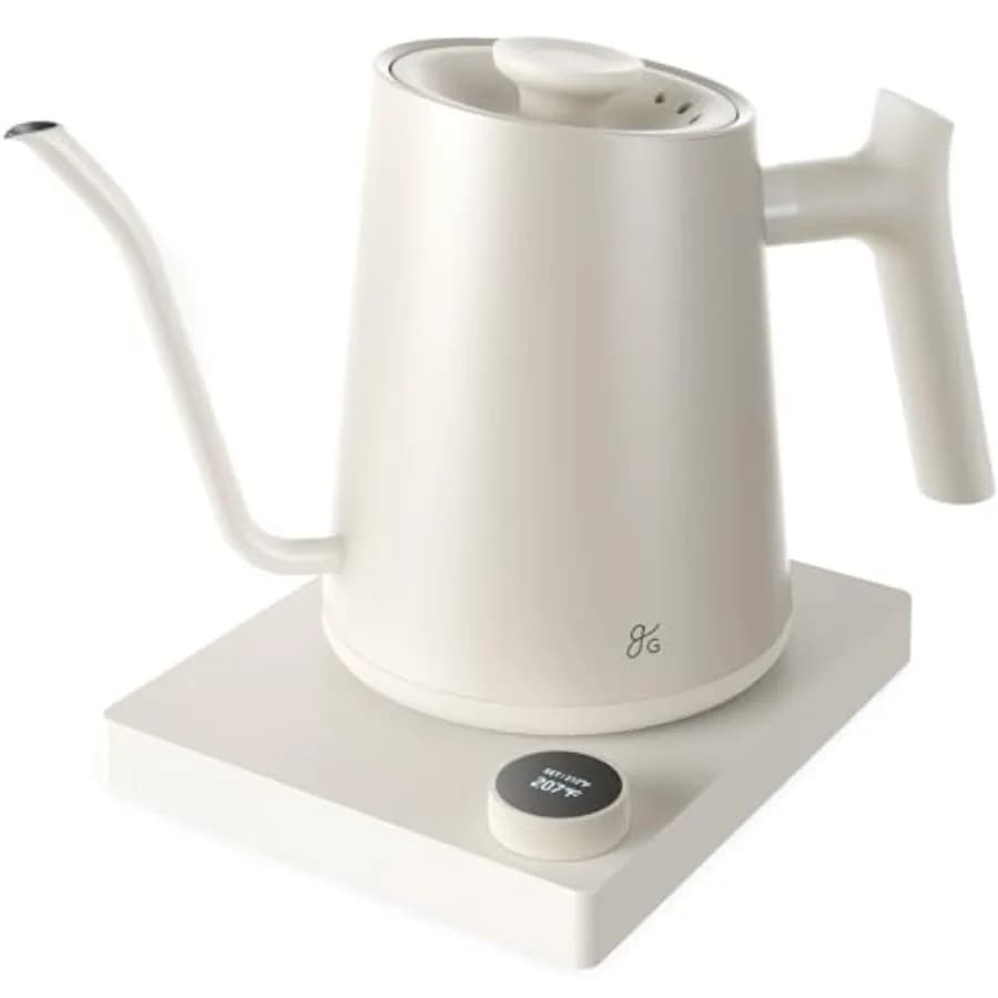 Electric Gooseneck Kettle 1200W Stainless Steel with Precision Temperature Control Fast Boil BPA-Free Ideal for Pour Over Coffe