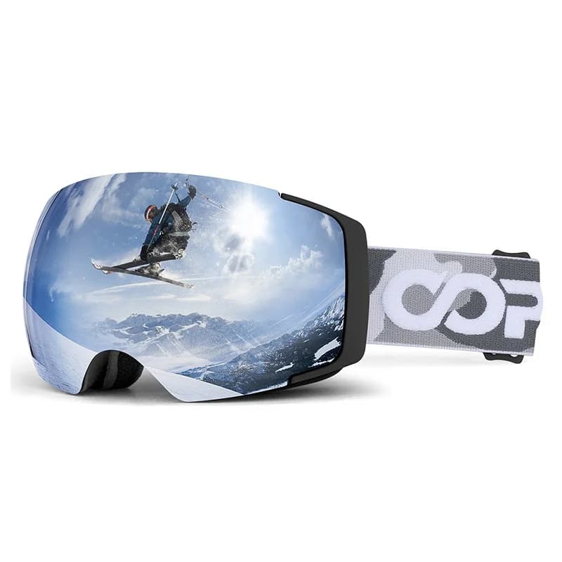 COPOZZ Occhiali da sci magnetici professionali Occhiali da sci antiappannamento per adulti Protezione UV400 Occhiali da snowboard da neve