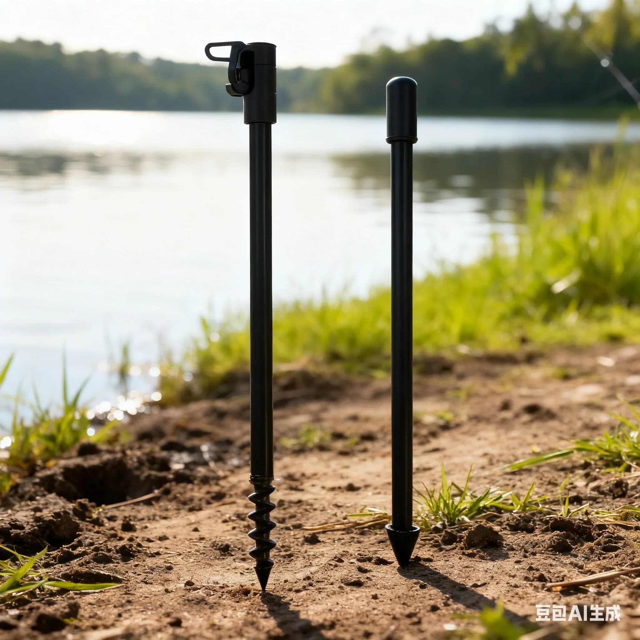 Sea fishing rod bracket 30-5045-78/60-100CM Adjustable spiral base with two aluminium alloy sections for fishing rods in bank