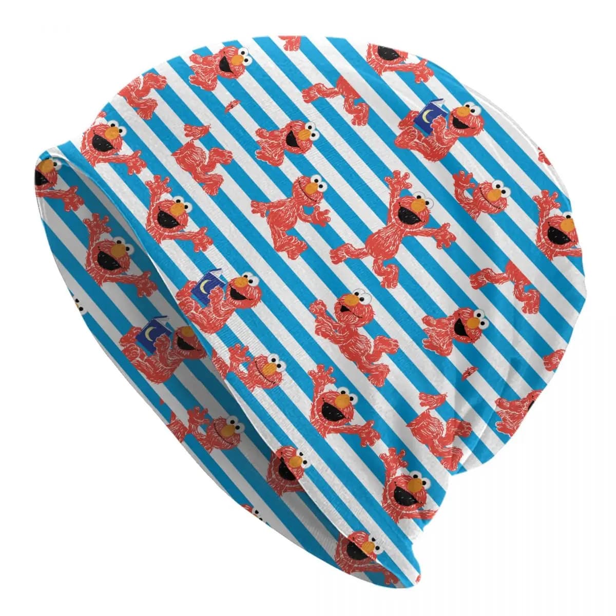 Crayon Elmo Modello a strisce Sesame Street Cappelli a cuffia Casual Street Skullies Berretti Cappello per uomo Donna Berretto avvolgente per la testa caldo