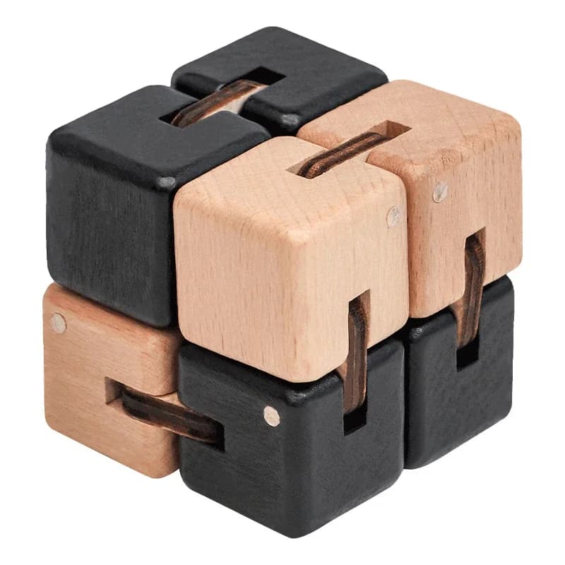 Woodiness Cubo magico infinito Antistress Agitarsi Giocattoli Gioco facile Spinner a mano Ufficio Cubico Antistress Giocattoli per bambini