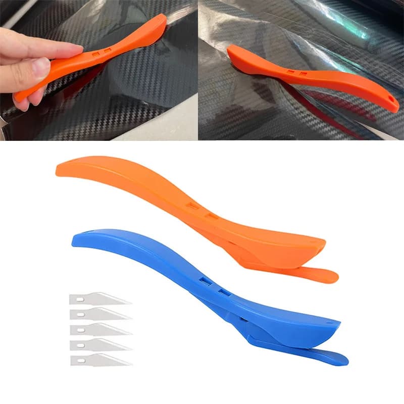 Utensile da taglio per avvolgimento in vinile foglio in fibra di carbonio taglierina per adesivi per Auto Auto pellicola solare decalcomania Styling coltello di sicurezza taglierina di carta