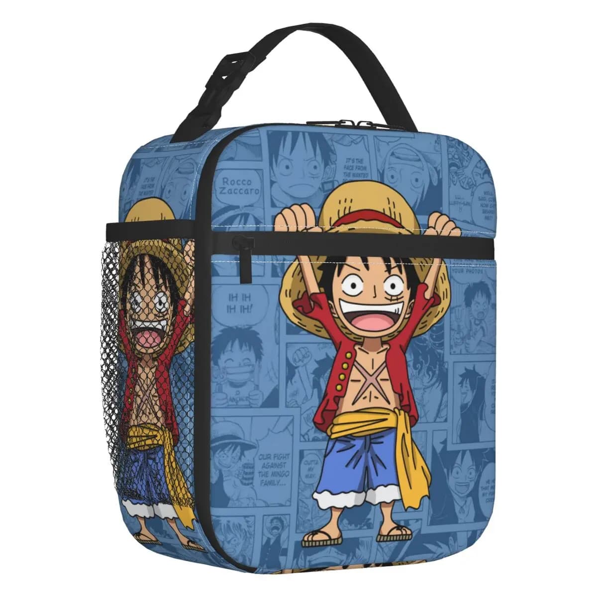 Borsa termica personalizzata One Piece Anime Monkey Luffy per donna e uomo, borsa termica riutilizzabile per pranzo, ufficio, picnic, viaggi