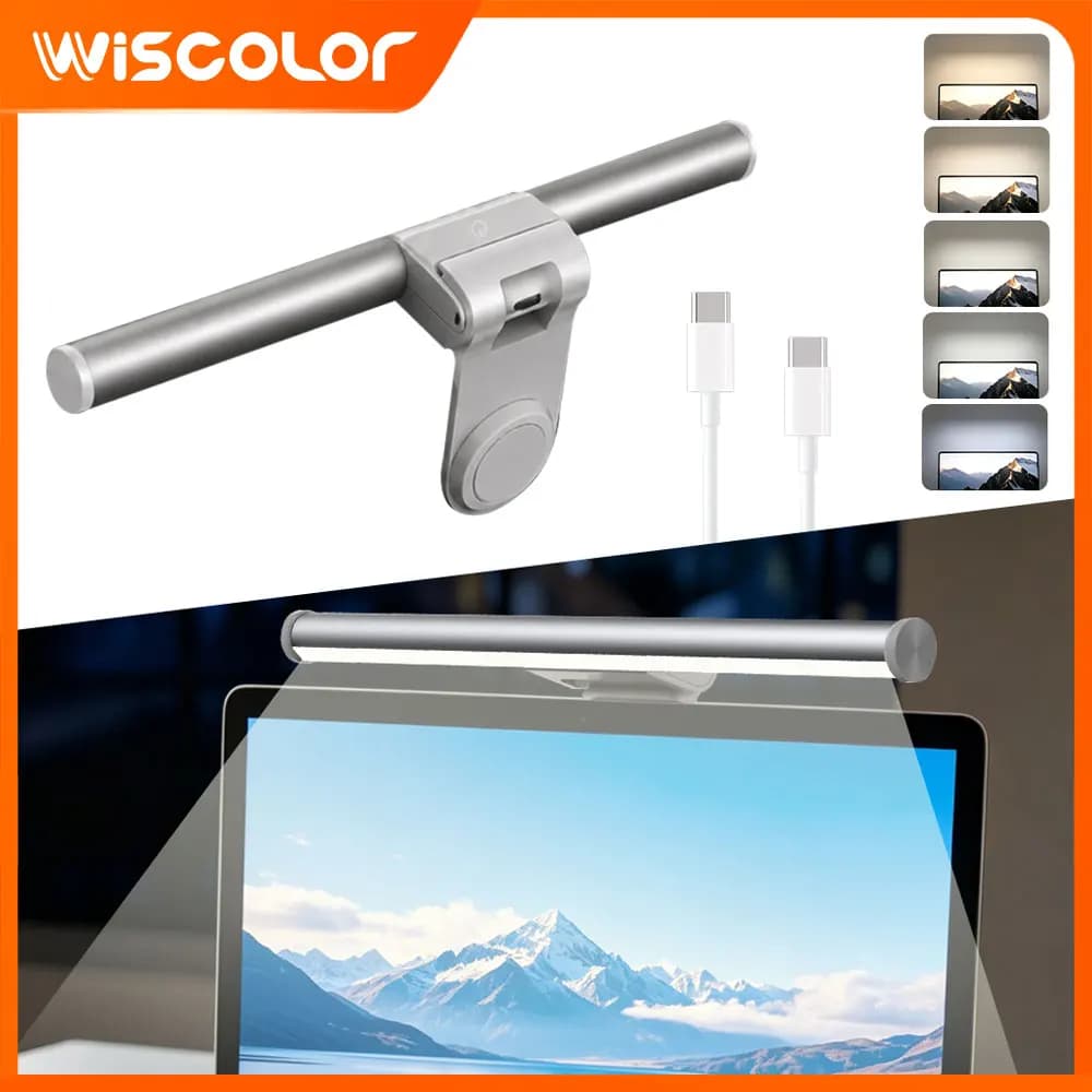 RGBIC Led Lights Setup Dimmable Monitor Light Bar Smart Wifi Music Remote Control Monitor Decorations Lightbar Gaming Bar Lamp