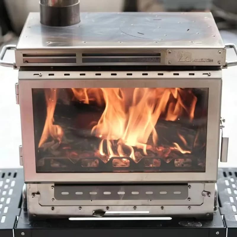 Stufa a legna portatile in acciaio, ecologica, calore secco, campeggio all'aperto, tenda da escursionismo, cucina, viaggi durevoli