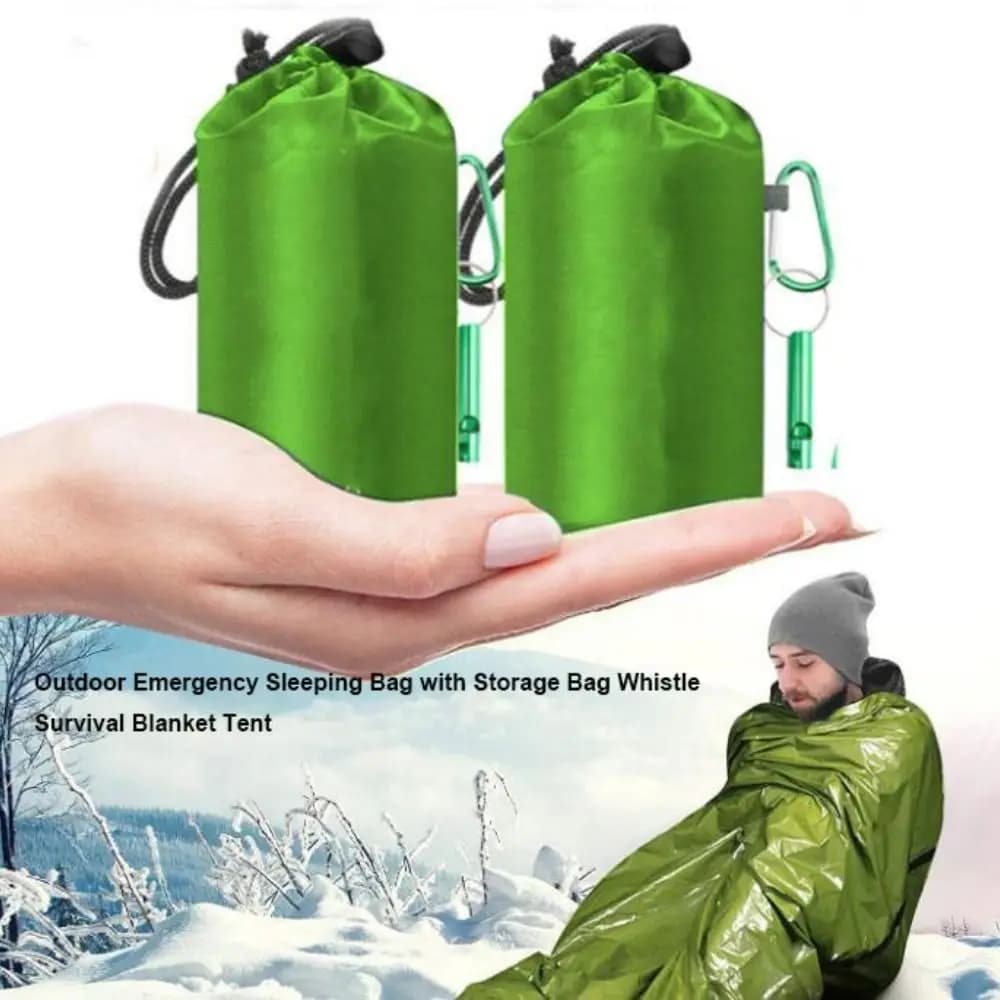 Coperta impermeabile di sopravvivenza di emergenza 6 stili con custodia Coperta termica con fischietto Coperta esterna portatile