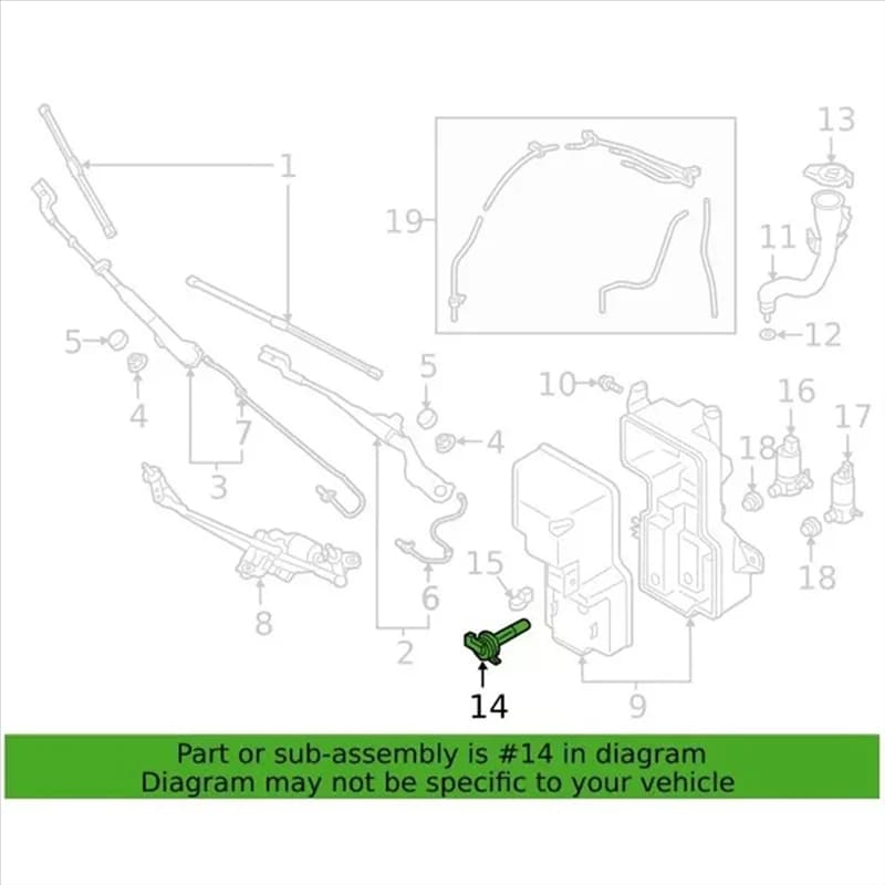 For Volvo XC60 S90 V90 2009-2017 Car Water Level Sensor Level Sensor Level Warning Spray Bottle 31333888 32237467-M53K