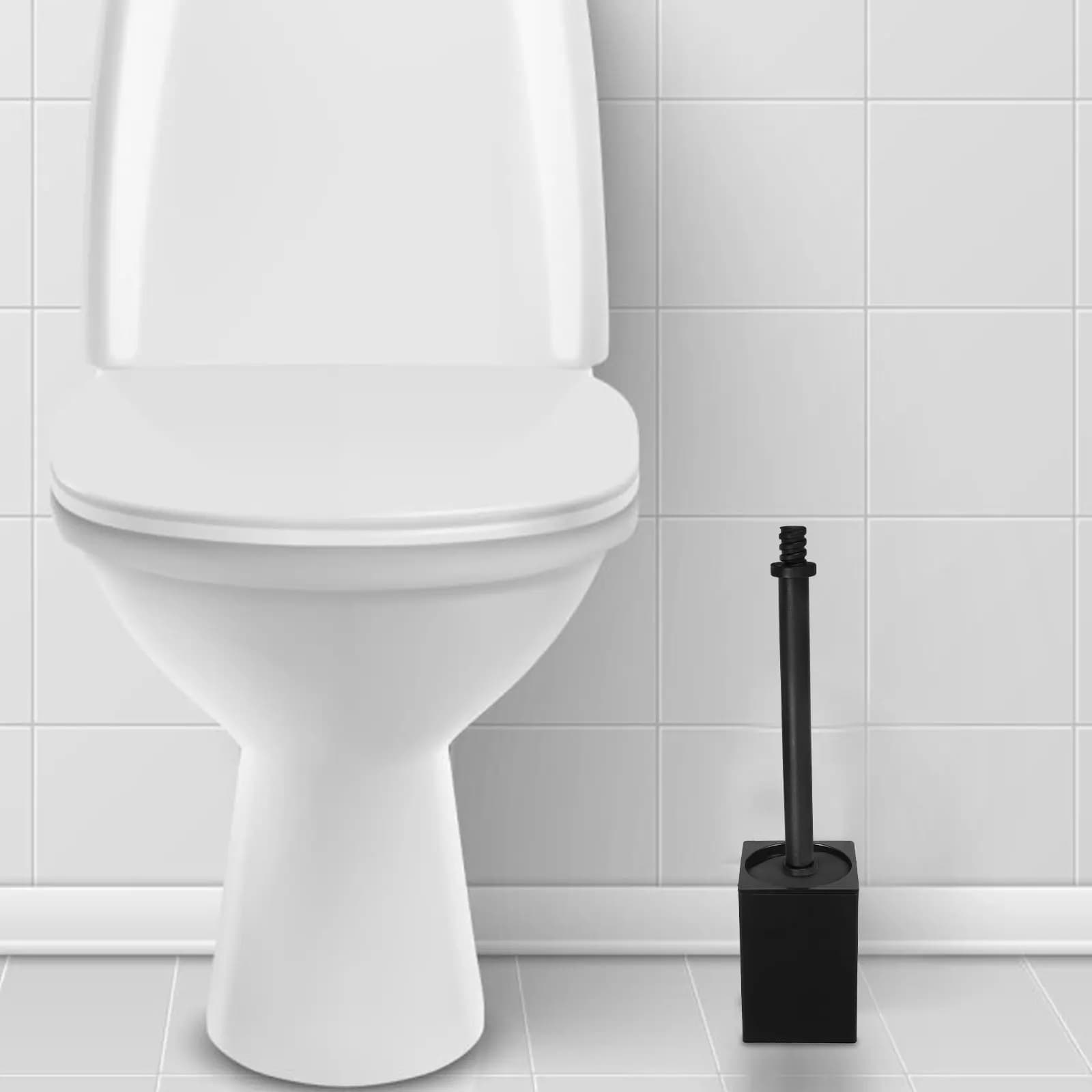 Connettore di ricambio per manico spazzola WC, 2 pezzi, adattatore filettato robusto per testina spazzola WC, universale per bagno