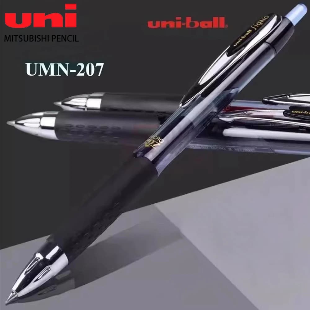 6 pz Giappone UNI Penna Gel Presse Prova ad asciugatura rapida Penna a sfera UMN-207 Ritorno a scuola Cancelleria Kawaii Penne Rifornimenti d'arte