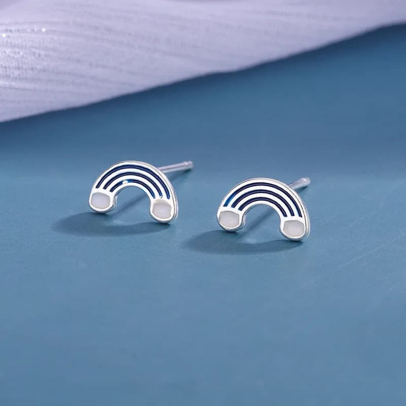 New fashion creative rainbow clouds cute girl sweet personality stud earrings, female