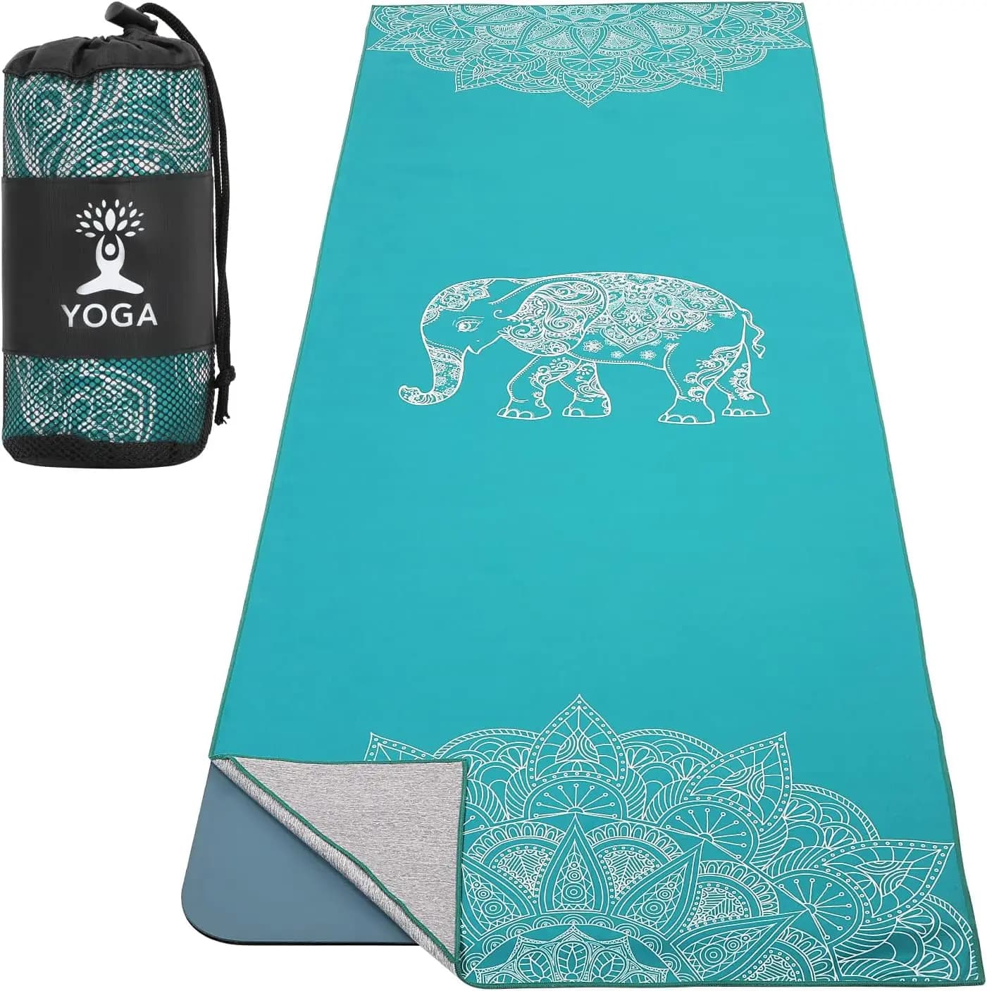 MoKo yoga towel Anti-slip hot yoga mat Yoga blanket Yoga blanket Printing pattern Fast drying with corner pocket for gym workout Bikram Pilates