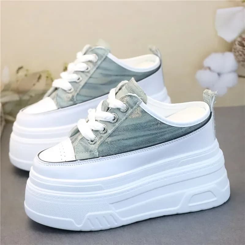 12cm Fashionable Women's Slippers with Wedges and Super High Heels (8cm and above) - Elegant and Stylish slippers women