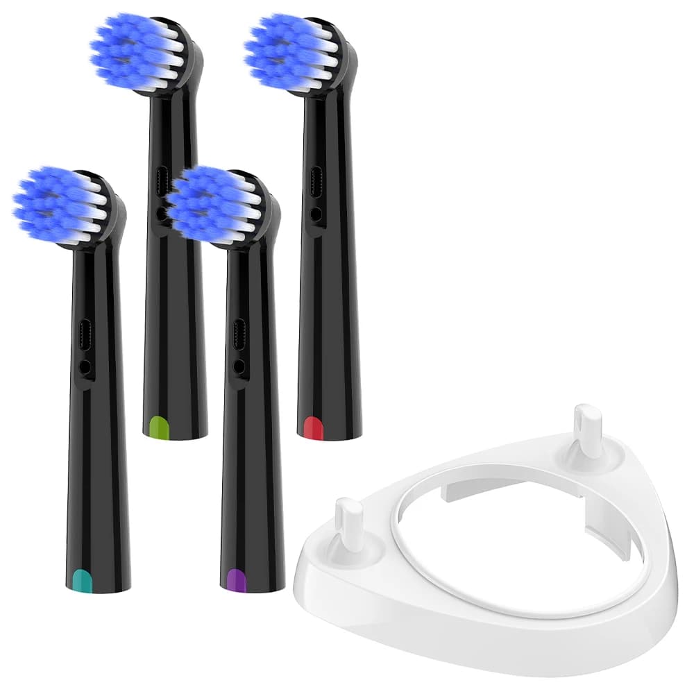 Pack of 4 Soft Replacement heads and Brush heads, Compatible with Oral B Electric Toothbrush, for 1000 100 9000