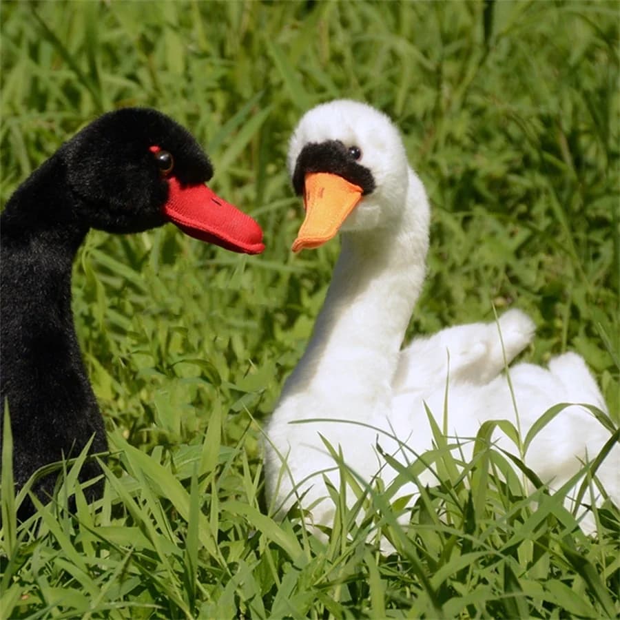 Mute Swan Plush Toy - Lifelike Cygnus Olor Stuffed Animal, Soft Swan Plushie, Goose Simulation Swan Doll Gifts for Collectors