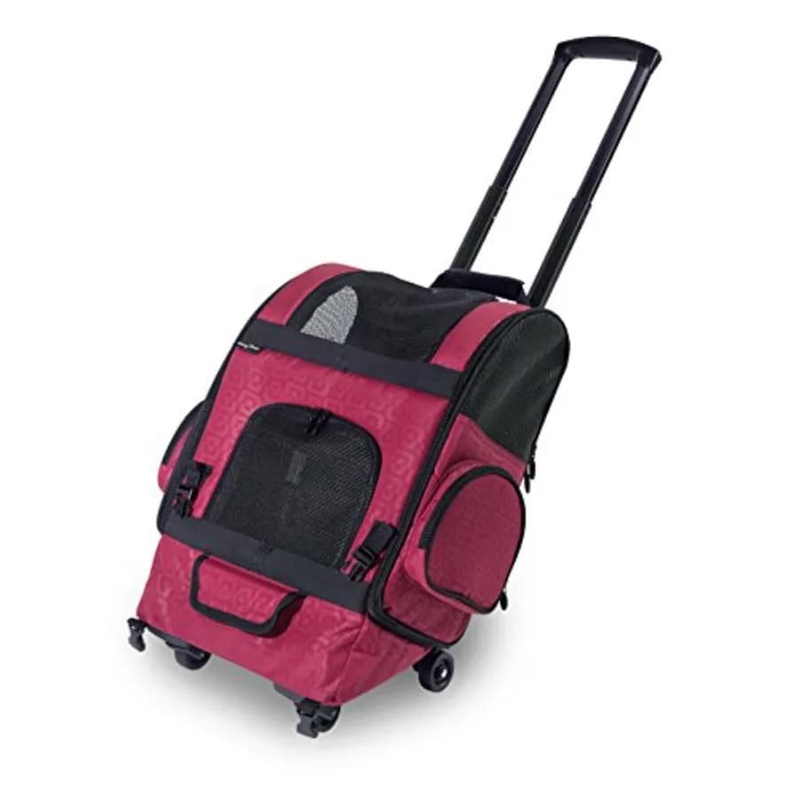 Trasportino per Cani - Borsa con Ruote Grande Rossa per Animali Domestici