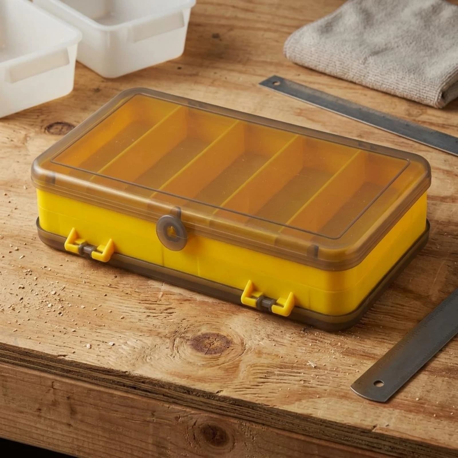 Double-Sided Lure Box Translucent Lid Lure Organizer Box Clear Tackle Case Portable Outdoor Storage Compact