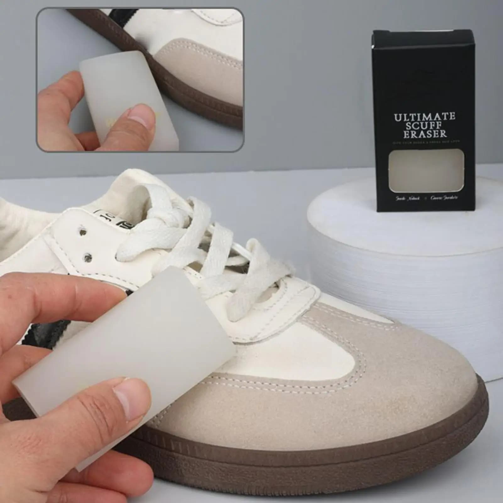 Gomma per Pulizia Istantanea di Sneaker, Rimuovi Sporco per Scarpe Bianche, Sportive, in Pelle, Casual, Stivali, Pulitore Portatile per Casa e Viaggio