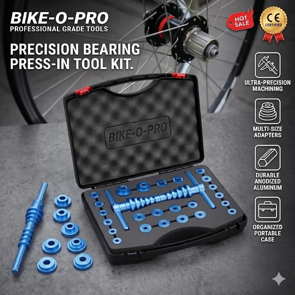 Set di attrezzi per pressare cuscinetti bici Rrskit, per MTB e bici da strada, strumento di installazione mozzo ruota e movimento centrale, estrattore, kit di riparazione telaio soft tail