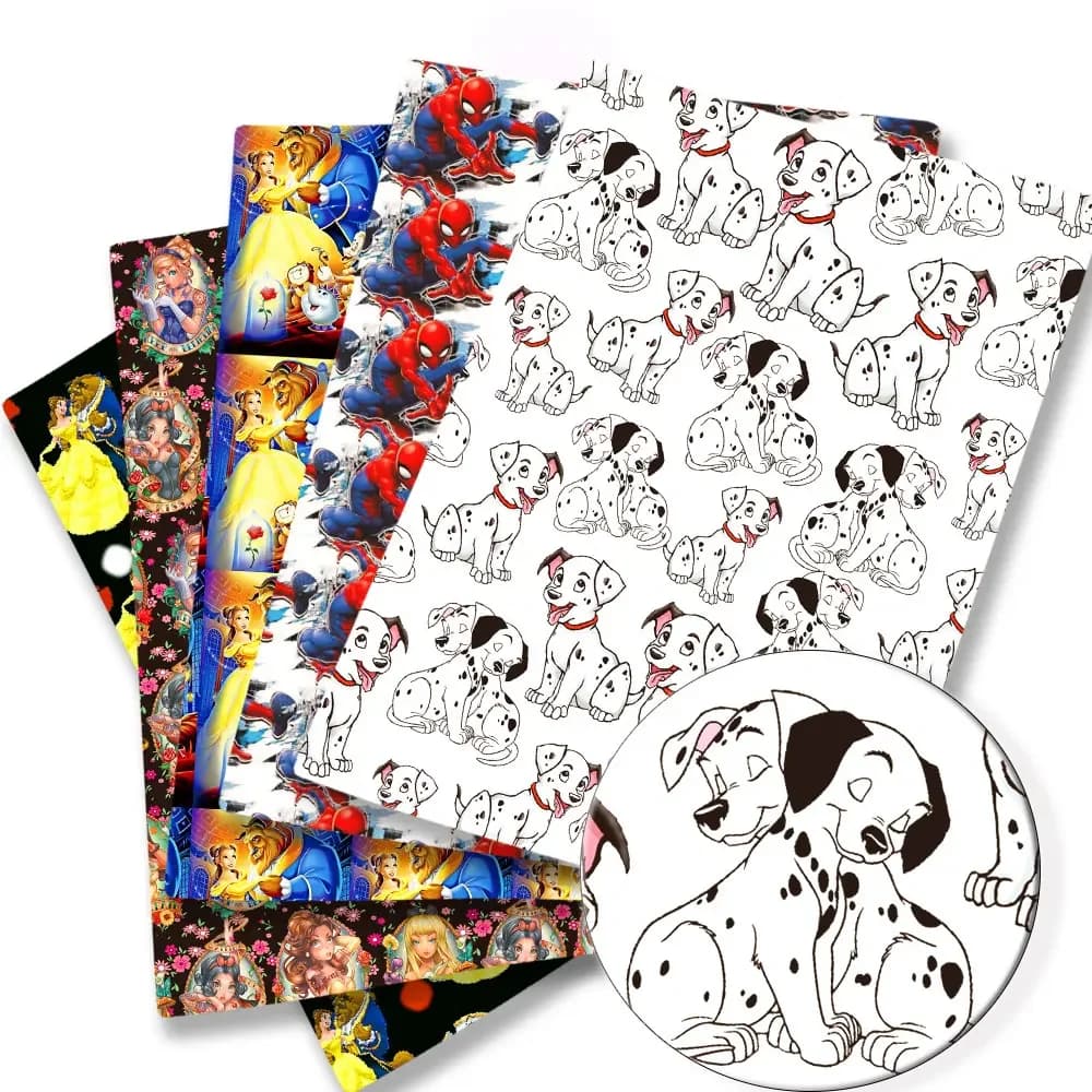Tessuto disney 140x50CM tessuto di cotone cartone animato tessuto Patchwork bambino tessili per la casa cucito bambola vestito tenda tessuto di cotone poliestere