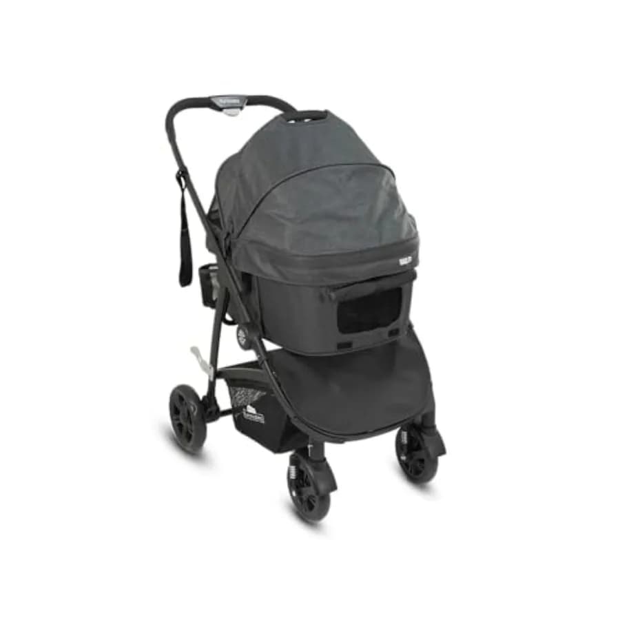 Pet Stroller, Removable and Reversible Carrier, Mesh Panels, Strorage Pockets, Great for Dogs and Cats, Keep You Pets Safe, Eas