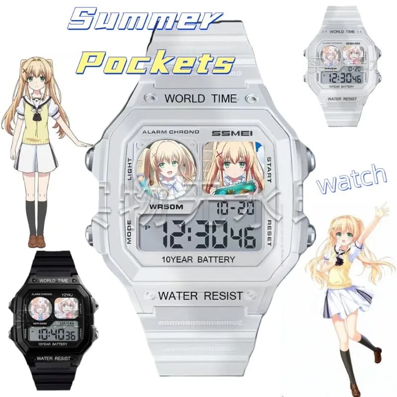 Orologio da tasca estivo Orologio digitale simpatico cartone animato personalizzato alla moda per uomini e donne studenti, regalo di compleanno per gli amici