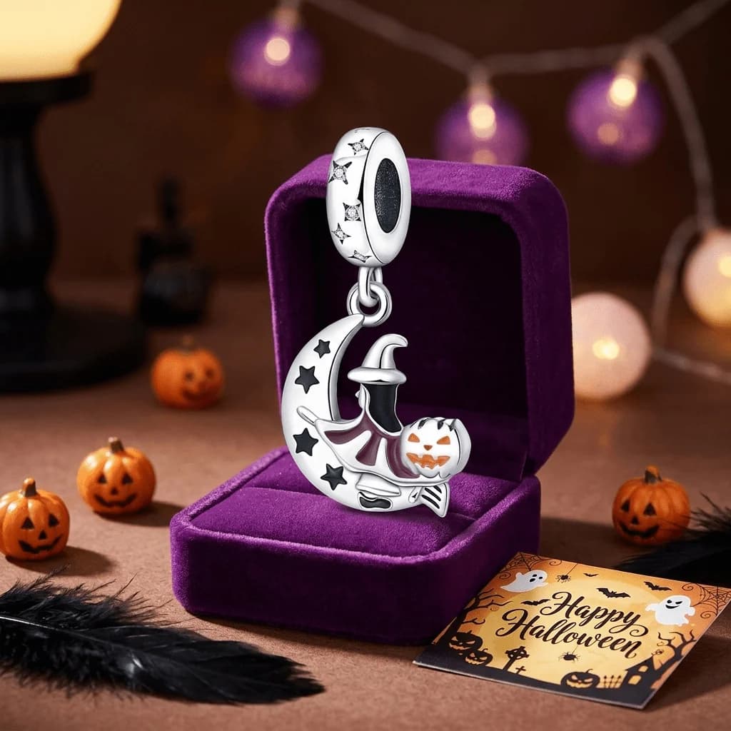 Halloween S925 Sterling Silver Pendant Beads Original Bracelets DIY Charms Festival Luxury Jewelry for Womens Beadeds Gift