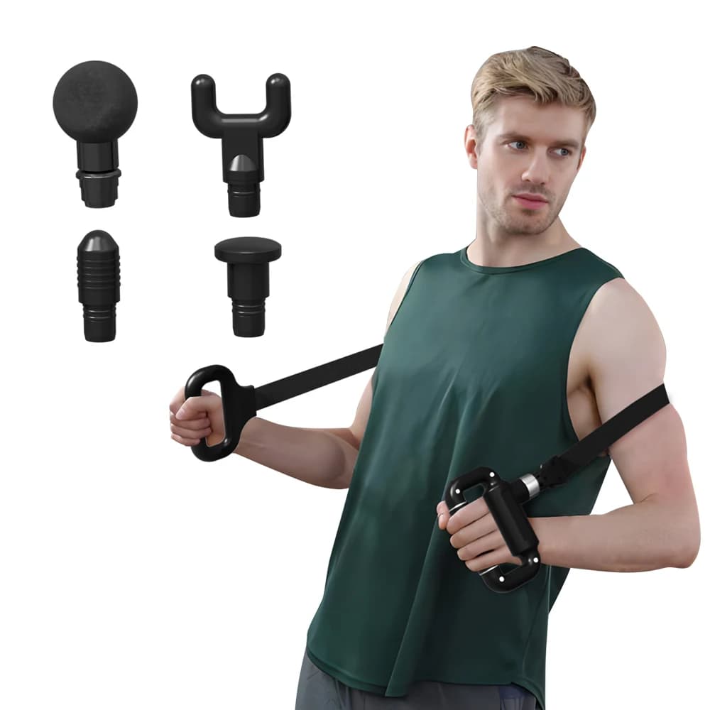 Belt Band Gun Portable Percussion Massage for Muscle Pain Lift Deep Fabric Massage Gifts for Men Women Massage Gun