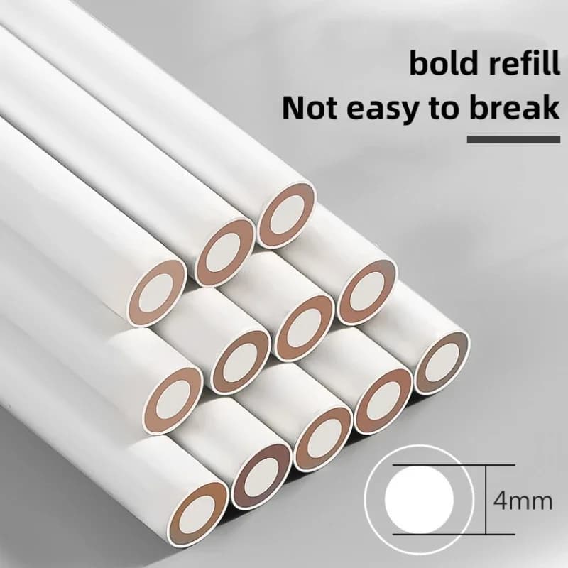 4MM Sketch White Charcoal Pen High-gloss Pencil Set Student Painting Soft Charcoal Art Supplies Durable and Not Easy To Break