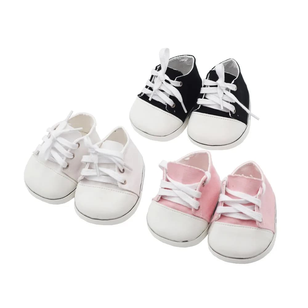 1 paio di scarpe sportive per scarpe giocattolo per bambole in cotone 40 cm bambola in cotone scarpe da orso medio scarpe di tela scarpe da ginnastica accessori per bambole