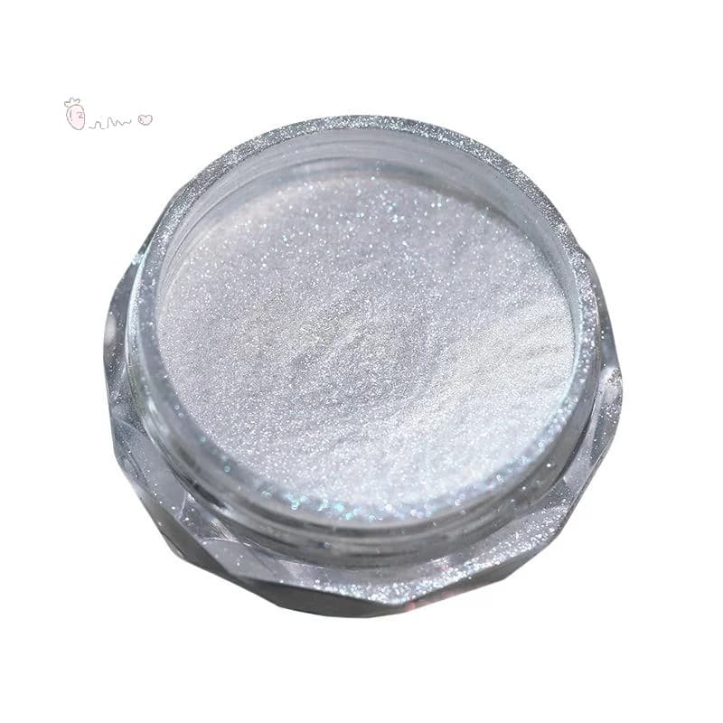 Glitter per Unghie Aurora, Polvere Pigmentata Trasparente Effetto Laser Arcobaleno, Gel Cromato per Decorazione Unghie
