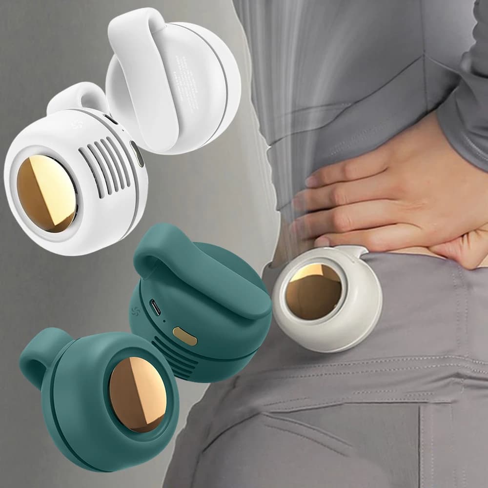 Mini ventilatore a clip appeso in vita ventilatore al collo ragazza ventola di raffreddamento ad aria elettrica ventola USB senza foglie per accessori per auto da pesca da campeggio all'aperto