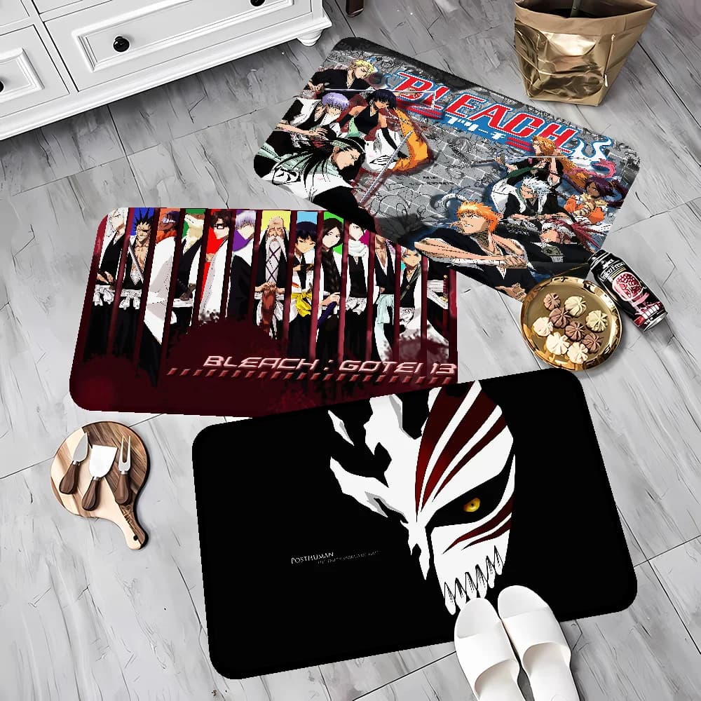 BLEACH ANIME Tappetino da bagno antiscivolo Assorbe acqua Cuscino a striscia lunga Tappetino da camera Zerbino di benvenuto