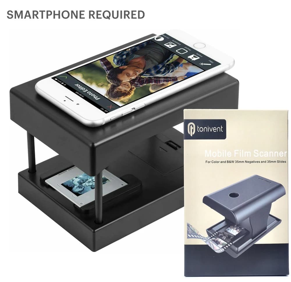 Scanner di pellicole per cellulari Protable Photo TON169 35/135MM Scanner digitale negativo per pellicole per Smartphone a colori per Andriod IOS